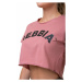 Dámské tričko Nebbia Sporty Crop Top Růžová / Černá