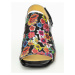 Sandály se špičkou v karree tvaru Simen Černá/Multicolor