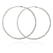 Náušnice ze stříbra 925 - úzké třpytivé kruhy, 30 mm