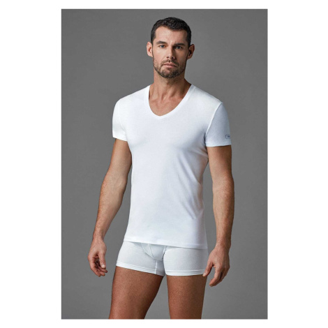 Dagi White V-Neck Combed Cotton Men&#39;s Undershirt