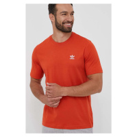 Bavlněné tričko adidas Originals oranžová barva