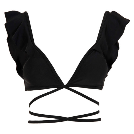 DEFACTO Trojúhelníkový bikini top s detaily a zavazováním
