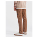 Men's pants with cargo pockets and leg hem - light brown V3 OM-PACG-0189