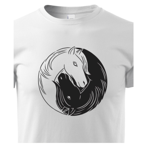 Dětské tričko pro milovníky koní - Jing jang koně - pro milovnici koní BezvaTriko