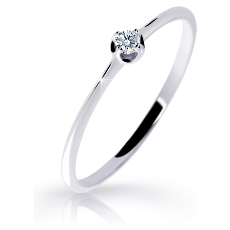 Cutie Diamonds Jemný prsten z bílého zlata s briliantem DZ6729-2931-00-X-2 48 mm Cutie Jewellery