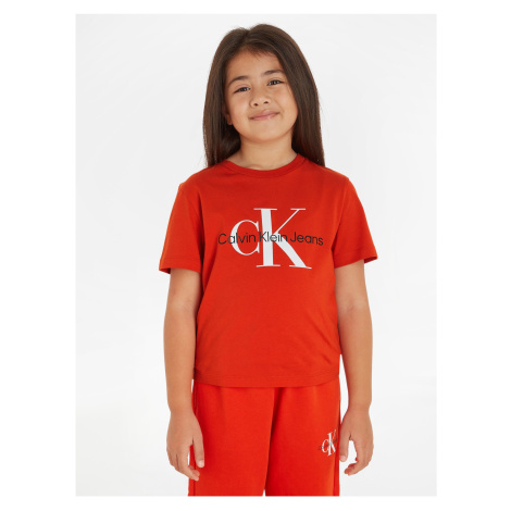 Červené dětské tričko Calvin Klein Jeans