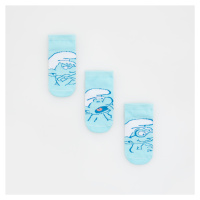 Reserved - Sada 3 párů ponožek The Smurfs - Modrá