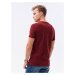 Ombre Clothing Jednoduché tmavě červené tričko S1369
