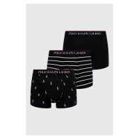 Boxerky Polo Ralph Lauren (3-pack) pánské, černá barva, 714830299009