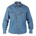DUKE košile pánská WESTERN Style Denim Shirt riflová nadměrná velikost