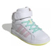 Dívčí rekreační obuv ADIDAS Grand Court Mid cloud white clear pink ice yellow