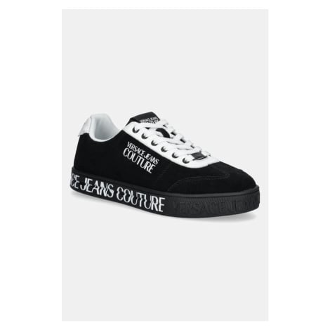 Semišové sneakers boty Versace Jeans Couture černá barva, 78YA3SK6 ZPB02 899