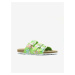 Zelené holčičí květované pantofle Richter