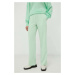 Kalhoty Samsoe Samsoe Hoys dámské, zelená barva, jednoduché, high waist, F16304674