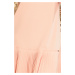 Pohodlné dámské plisované šaty v broskvové barvě model 7245112