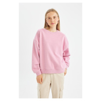 DEFACTO Cool Oversize Wide Pattern Crew Neck Thick Basic Plain Sweatshirt