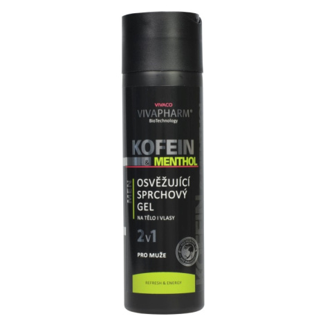 Vivaco Kofeinový sprchový gel 2v1 s mentholem pro muže VIVAPHARM 200 ml
