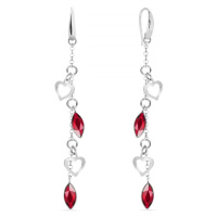 Náušnice červené se Swarovski Elements Euphoria KWROLO22014SC Scarlet