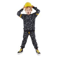 Denokids Cars Boy's Black Tracksuit Set