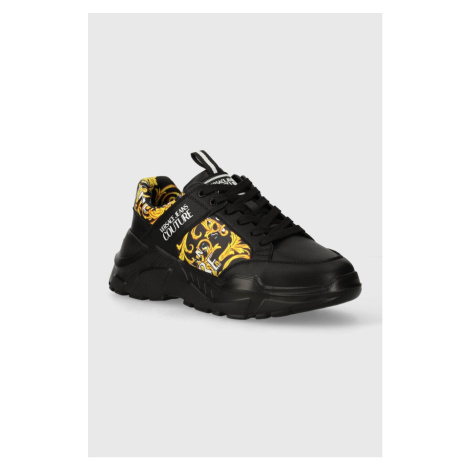 Kožené sneakers boty Versace Jeans Couture Speedtrack černá barva, 76YA3SC2 ZPA52 G89