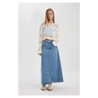 DEFACTO Long Fit Jean Skirt