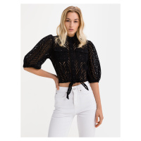 Černý dámský crop top Guess Phoebe - Dámské