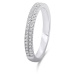 Brilio Silver Třpytivý stříbrný prsten s čirými zirkony RI059W