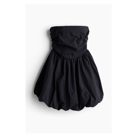 H & M - Šaty bandeau's bublinovým lemem - černá H&M