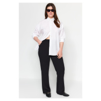 Trendyol Curve Black High Waist Knitted Crepe Plus Size Pants