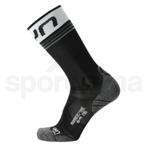 Pánské běžecké ponožky UYN Runner's One Mid Socks M S100269B119 - black/white /47