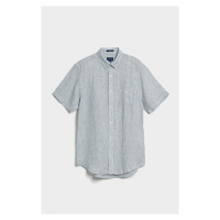 KOŠILE GANT REG LINEN STRIPE SS SHIRT bílá