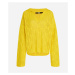 Svetr karl lagerfeld monogram knit ls sweater blazing yellow