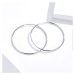 GRACE Silver Jewellery Stříbrné náušnice kruhy - průměr 40 mm, stříbro 925/1000 E-SCE598/76 Stří