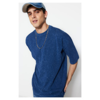 Trendyol Basic Oversize/Wide-Fit Crew Neck Faded/Faded Effect 1 Cotton T-Shirt