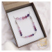 Jewellis Ocelový korálkový náhrdelník Red Tones s krystaly Swarovski