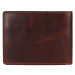 Lagen Pánská kožená peněženka 266-6535/M lebka - hnědá