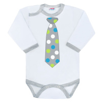 Body s potiskem New Baby s kravatou s puntíky