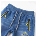Chlapecké riflové kalhoty - KUGO FK0279, modrá/ žlutá aplikace Barva: Modrá