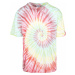 Urban Classics Spiral Tie Dye Pocket Tee Tričko cervená/žlutá/zelená