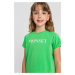 Tričko s krátkým rukávem basic zelené Twinset Girl