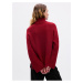 Červený dámský copánkový svetr s rolákem GAP