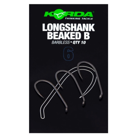 Korda háčky longshank beaked barbless 10 ks - velikost 6