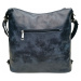 Velký tmavě modrý kabelko-batoh z eko kůže