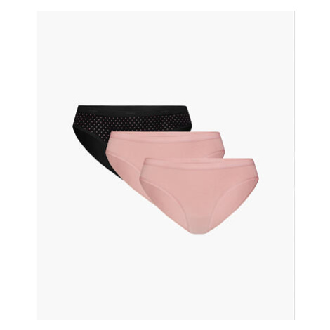 Dámské kalhotky ATLANTIC 3Pack - černé/růžové
