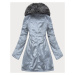 Dámská zimní semišová bunda ve vřesové barvě s kožešinou (6517BIG)