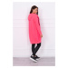Šaty s kapucí mikina růžová neonová