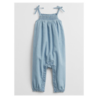 Modrý holčičí baby overal denim jumpsuit GAP