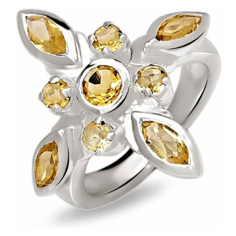 Citrín prsten stříbro Ag 925 R5063C - 57 mm , 6,1 g