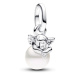 Pandora Stříbrný mini přívěsek Andělíček s perlou ME 793108C01