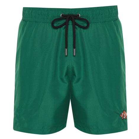 Trendyol Green Men's Penguin Embroidered Swim Shorts